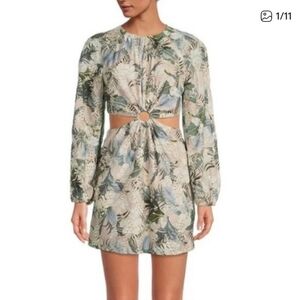 NWT "Gianni Bini" TinsleyPalm.Earth tone colors beige, ivory open back. Size 8